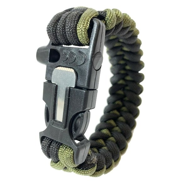 Nutravicity Paracord Emergency 3in1 Survival Bracelet - Fire, Knife, and Whistle - Picture 1 of 7